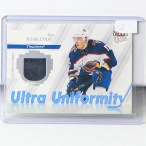 Hockey Star Ilya Kovalchuk Ultra Fleer Game-Used Jersey Hockey Card U-IK